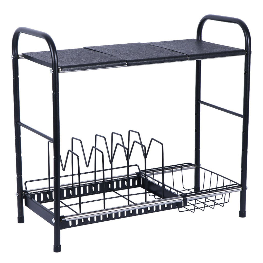 Organisateur Sous Évier Extensible de Cuisine 2 Niveaux Réglable – منظم أغراض في المطبخ