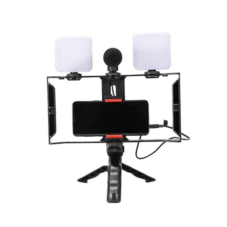Kit de création de contenu 5 en 1 double éclairage avec microphone haute définition - طقم صناعة المحتوى 5 في 1