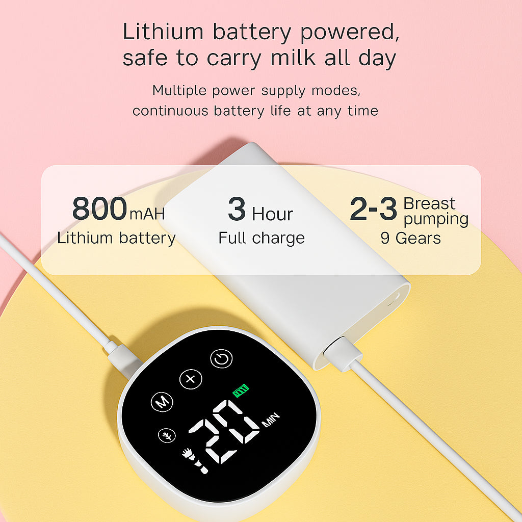 Double Tire Lait Electrique Mains Libres MY-376 3 Modes 9 Niveaux - جهاز إستخراج الحليب 2 قطع