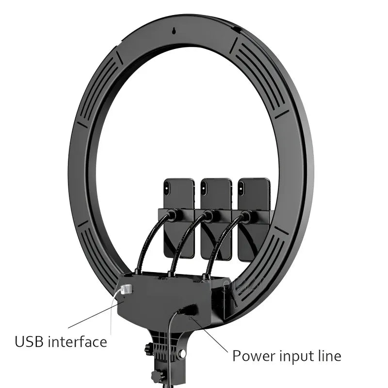 MJ45 RGB LED Ring Light Photography Light Video Light 18inch - طقم حلقة الإضاءة RGB الاحترافي