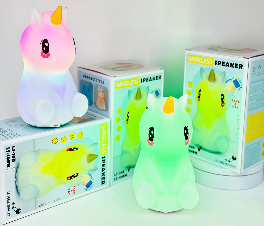 Haut-parleur sans fil de dessin animé licorne avec microphone karaoké LS-10BM - مكبر صوت مع ميكروفون لاسلكي مدمج