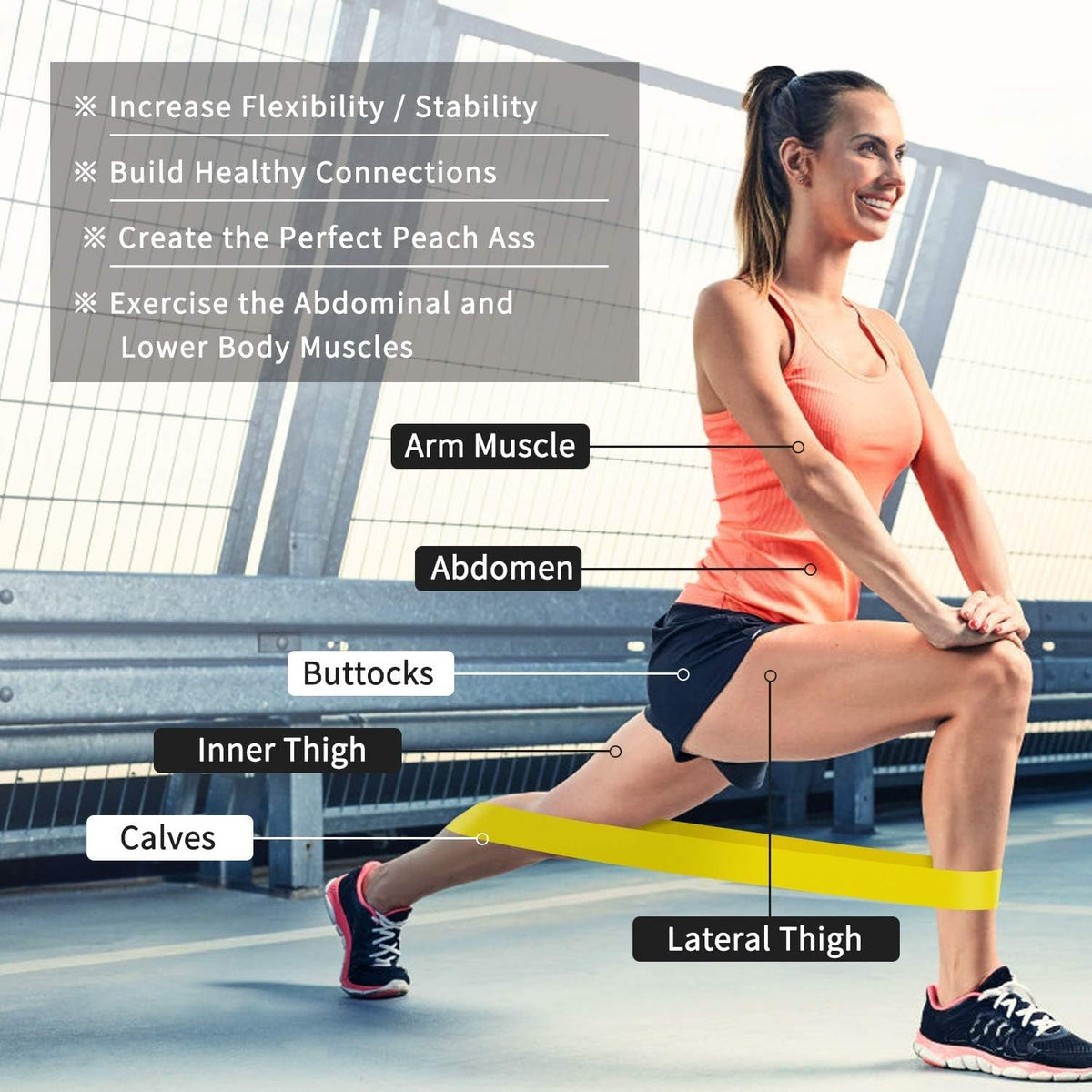 Ensemble de bandes de résistance Elastiques 5Pcs pour exercices de sport - طقم أحزمة المقاومة للرياضيين