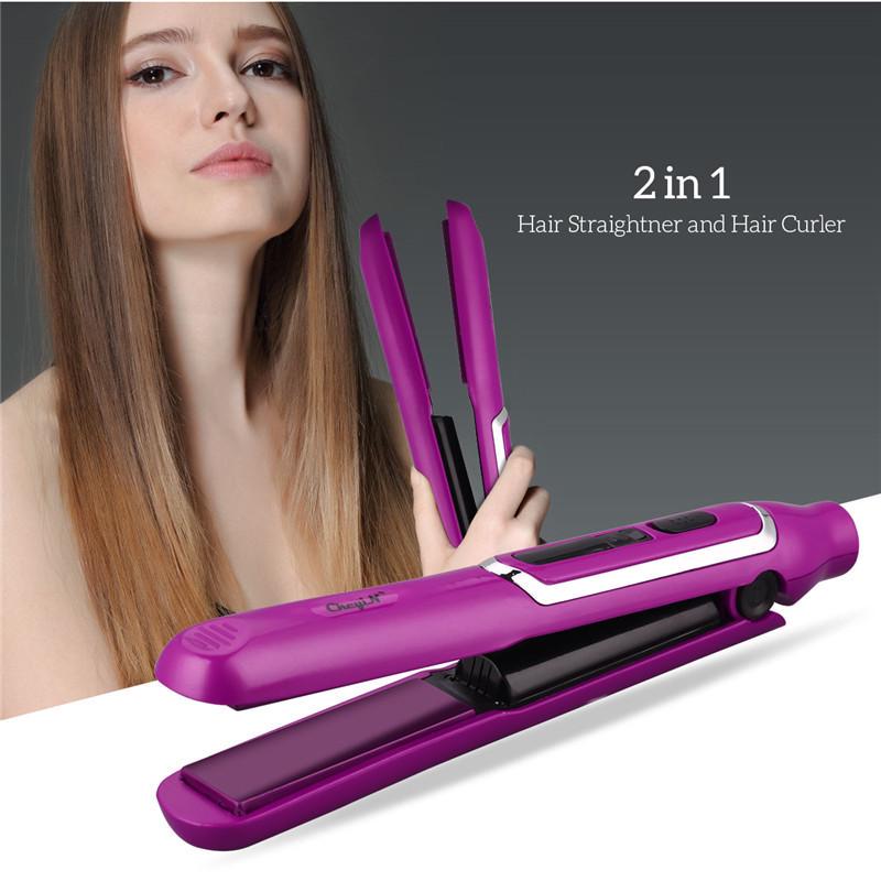 Mini Lisseur à cheveux rechargeable USB avec Base de Chargement - مكواة شعر لاسلكية 2 في 1