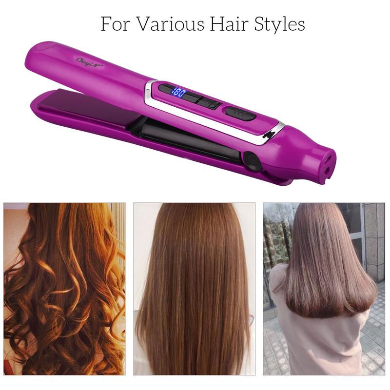 Mini Lisseur à cheveux rechargeable USB avec Base de Chargement - مكواة شعر لاسلكية 2 في 1