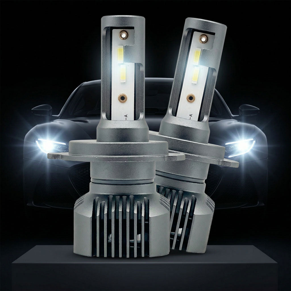 Kit Lampe de phare Canabus M1 H4 LED 6000K 60W - مصابيح إضاءة أمامية للسيارات