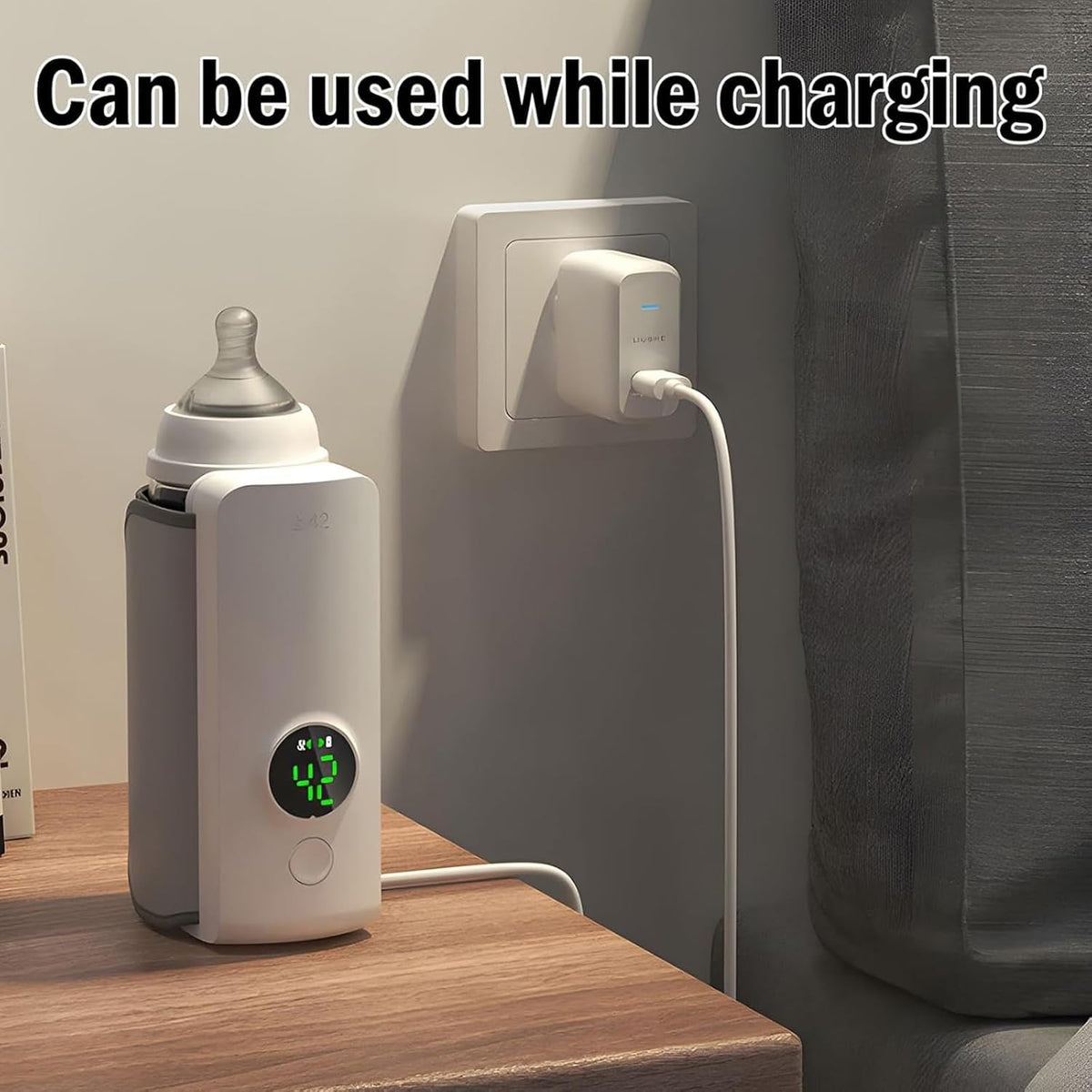 Chauffe-biberon portable rechargeable avec écran LCD et Température réglable - سخان قارورة الحليب