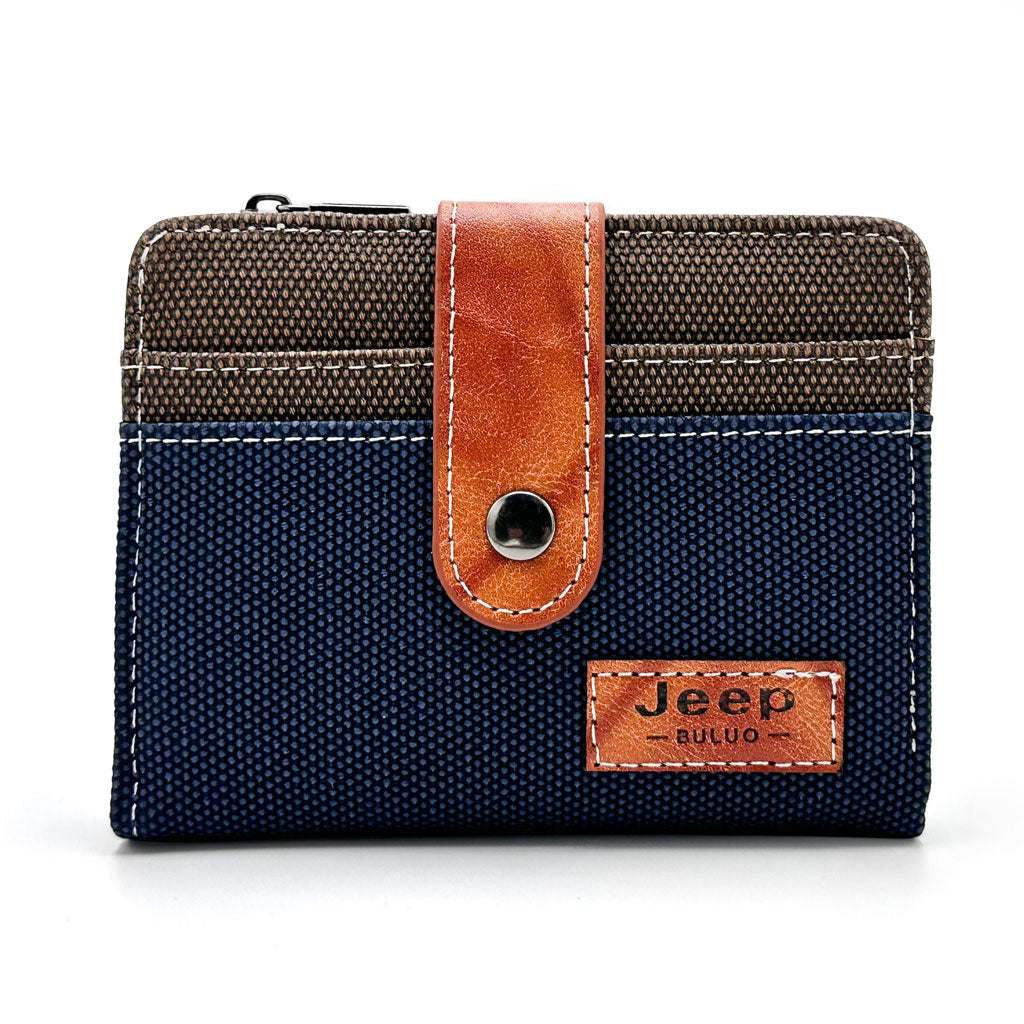 Portefeille Jeep pour Homme Conception en tissu résistant avec des accents en cuir - محفظة نقود وبطاقات