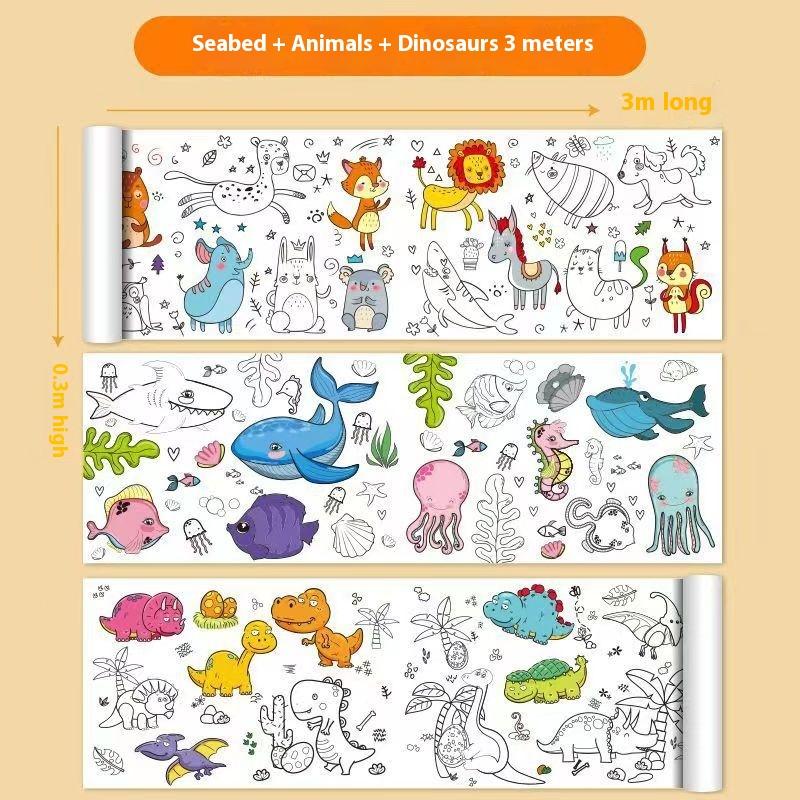 Rouleau de papier à colorier pour enfants 500*30 - ورق تلوين للأطفال