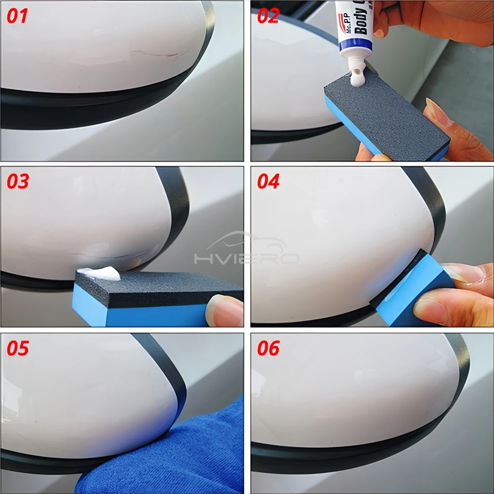 Kit de réparation des rayures pour voitures 3in1 cire de polissage + pâte à polir pour la carrosserie + nettoyant pour peinture - طقم إصلاح خدوش السيارات