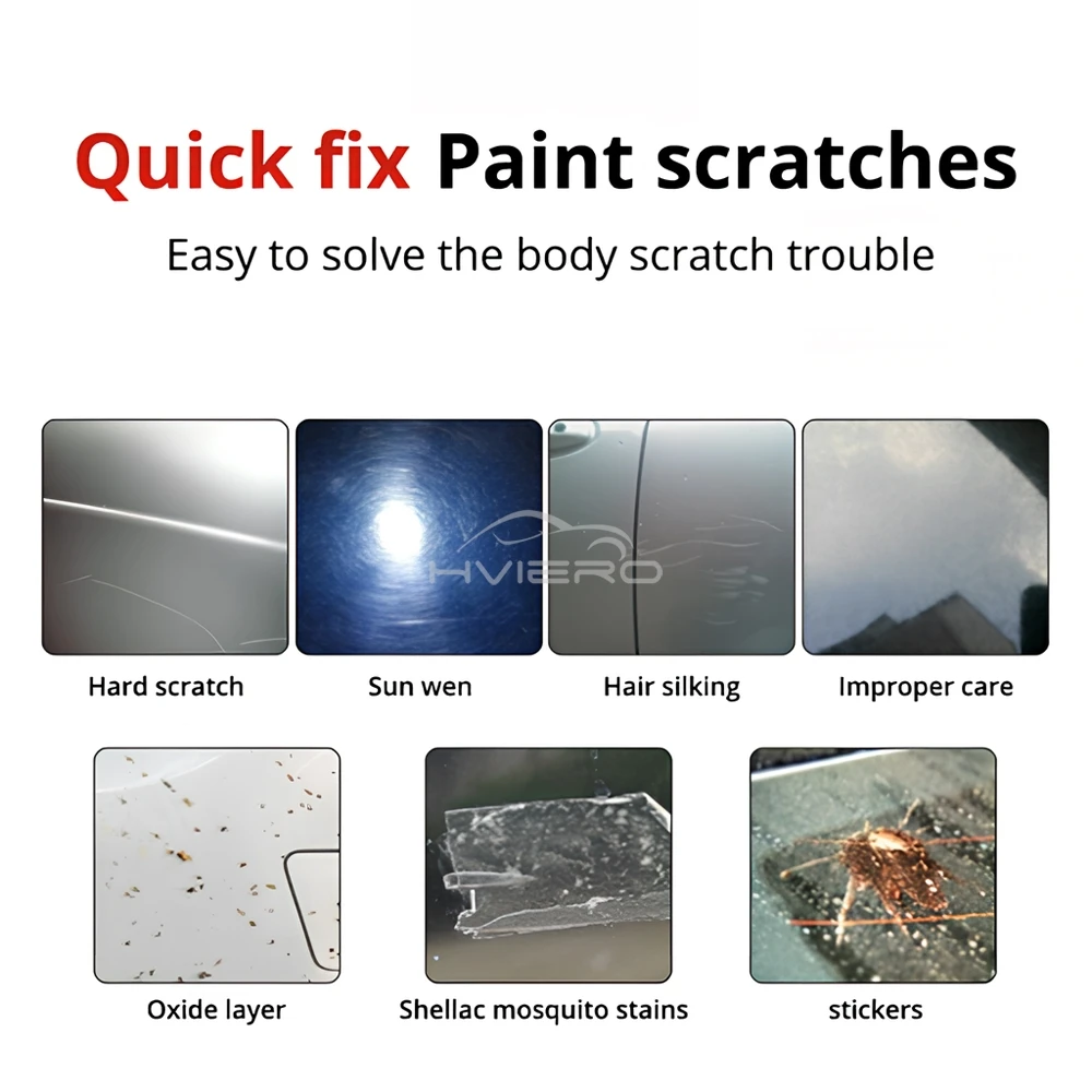 Kit de réparation des rayures pour voitures 3in1 cire de polissage + pâte à polir pour la carrosserie + nettoyant pour peinture - طقم إصلاح خدوش السيارات