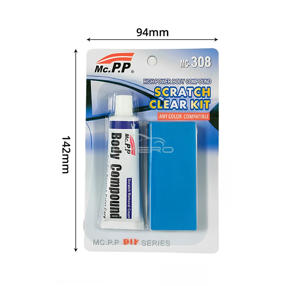 Kit de réparation des rayures pour voitures 3in1 cire de polissage + pâte à polir pour la carrosserie + nettoyant pour peinture - طقم إصلاح خدوش السيارات