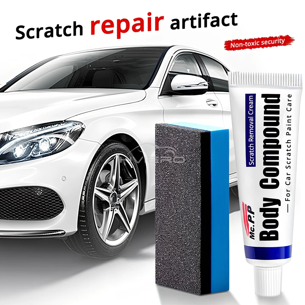 Kit de réparation des rayures pour voitures 3in1 cire de polissage + pâte à polir pour la carrosserie + nettoyant pour peinture - طقم إصلاح خدوش السيارات