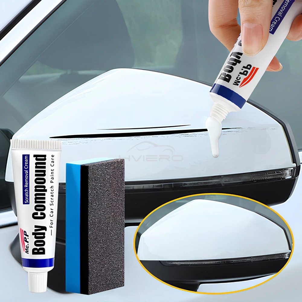 Kit de réparation des rayures pour voitures 3in1 cire de polissage + pâte à polir pour la carrosserie + nettoyant pour peinture - طقم إصلاح خدوش السيارات