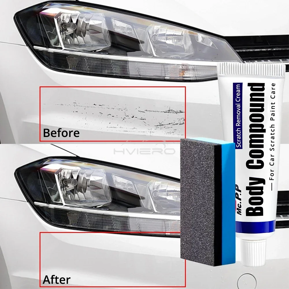 Kit de réparation des rayures pour voitures 3in1 cire de polissage + pâte à polir pour la carrosserie + nettoyant pour peinture - طقم إصلاح خدوش السيارات