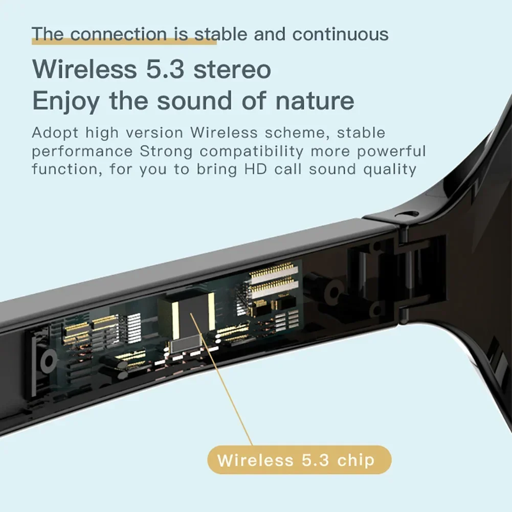 Lunettes de soleil intelligentes ecouteurs sans fil Bluetooth, appels mains libres - نظارات شمسية ذكيةو سماعات رأس لاسلكية بتقنية البلوتوث