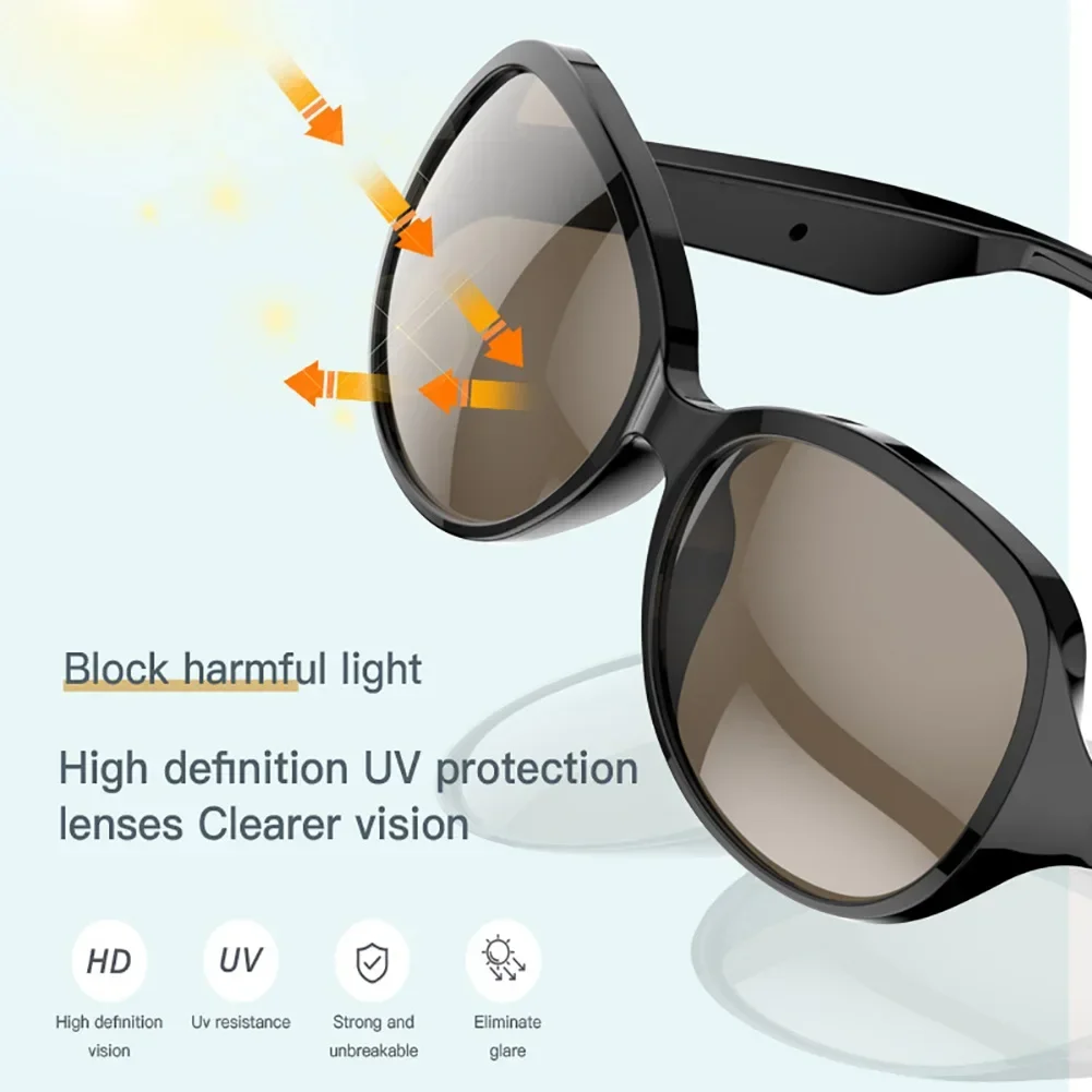 Lunettes de soleil intelligentes ecouteurs sans fil Bluetooth, appels mains libres - نظارات شمسية ذكيةو سماعات رأس لاسلكية بتقنية البلوتوث