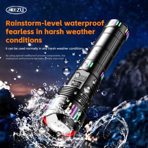 Lampe Torche tactique ultra-puissant 2000 lumens Portée 600 mètres battrie 16000mAh - مصباح يدوي تكتيكي فائق القوة