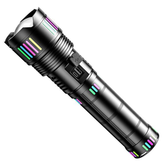 Lampe Torche tactique ultra-puissant 2000 lumens Portée 600 mètres battrie 16000mAh - مصباح يدوي تكتيكي فائق القوة