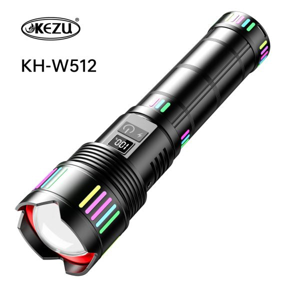 Lampe Torche tactique ultra-puissant 2000 lumens Portée 600 mètres battrie 16000mAh - مصباح يدوي تكتيكي فائق القوة