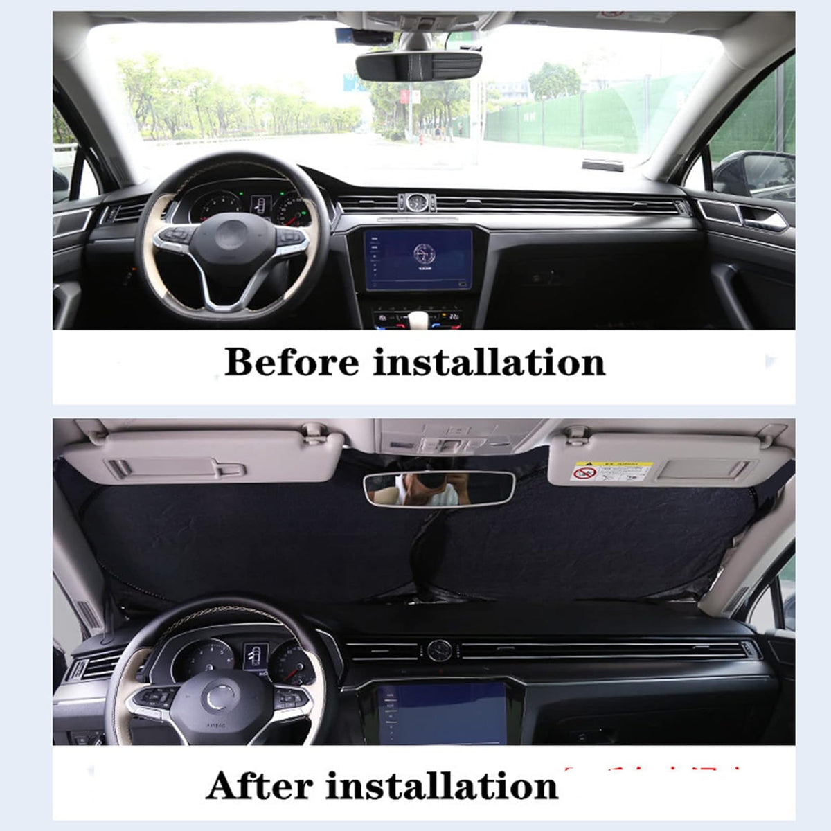 Pare-soleil de pare-brise avant et arrière de voiture protection solaire et UV - مظلة شمسية للسيارة