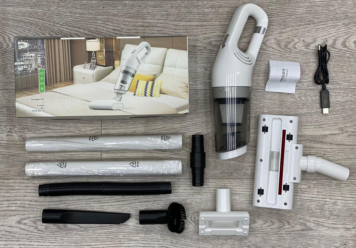 Aspirateur Portable Multifonction 6en1 JB-168 batterie 1800 mAh Filtre HEPA - مكنسة كهربائية محمولة