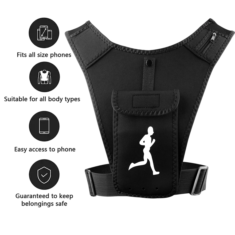 Gilet Support de téléphone pour sports unisex - سترة رياضية لحمل الهاتف للجنسين