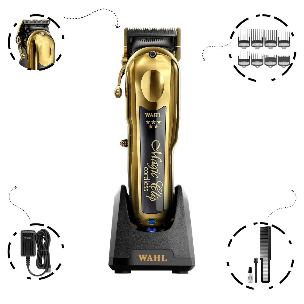 Tondeuse Wahl Magic Clip Gold Cordless Clipper - ماكينة حلاقة الشعر اللاسلكية