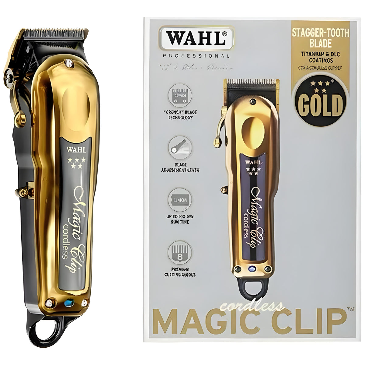 Tondeuse Wahl Magic Clip Gold Cordless Clipper - ماكينة حلاقة الشعر اللاسلكية