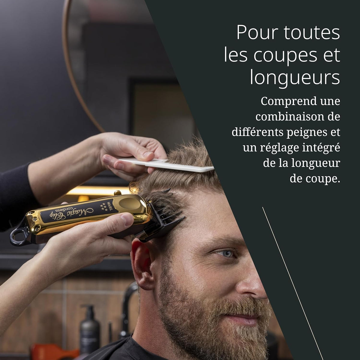Tondeuse Wahl Magic Clip Gold Cordless Clipper - ماكينة حلاقة الشعر اللاسلكية