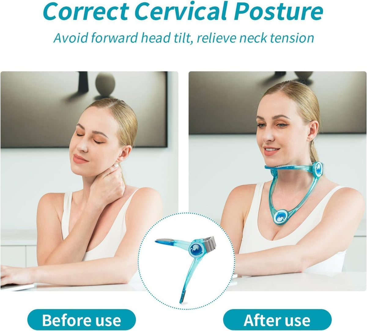 Orthèse cervicale et stabilisateur de cou ajustable pour enfants et adultes - دعامة عنق للكبار والصغار
