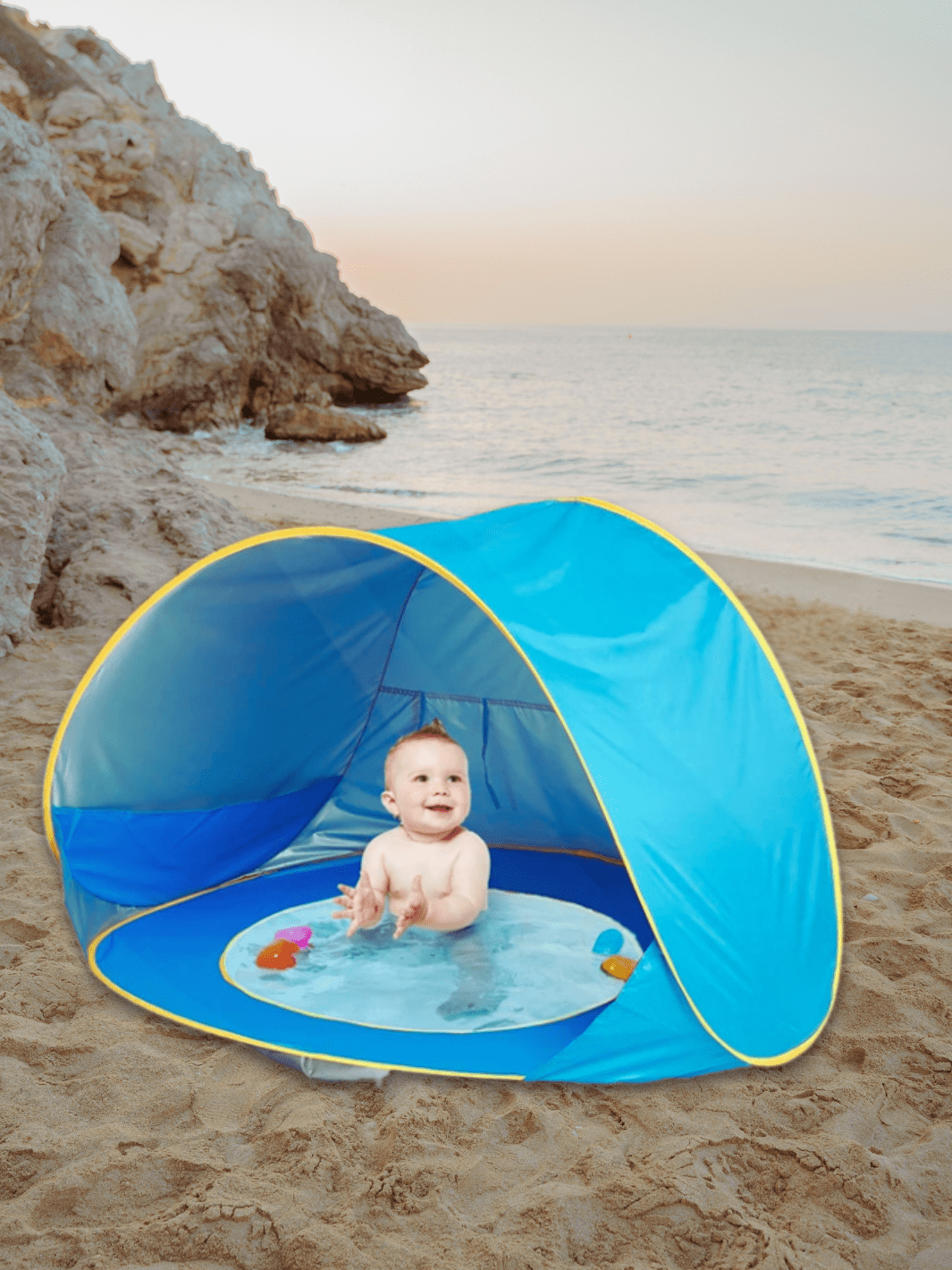 tente de plage bébé avec piscine - خيمة أطفال مع مسبح صغير للعب على الشاطئ والحديقة