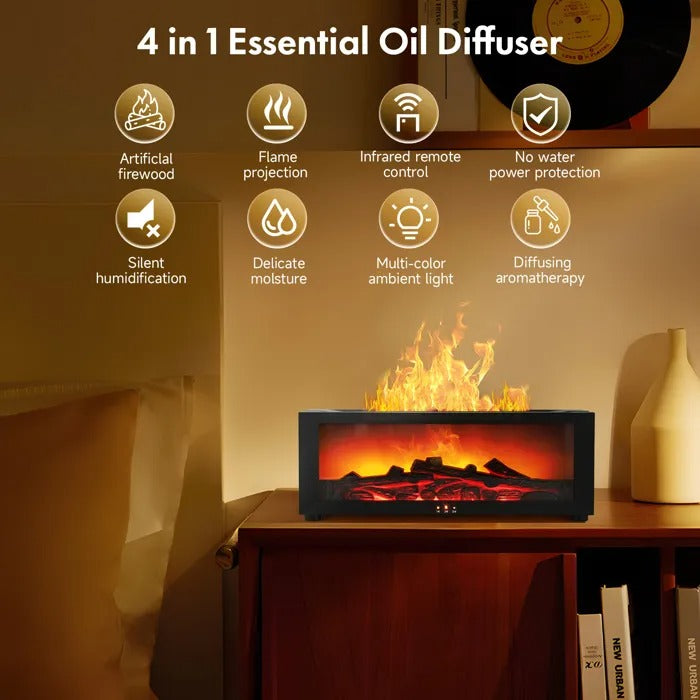Humidificateur Effet Flamme 7 Couleurs - مرطب الهواء بتأثير اللهب الواقعي
