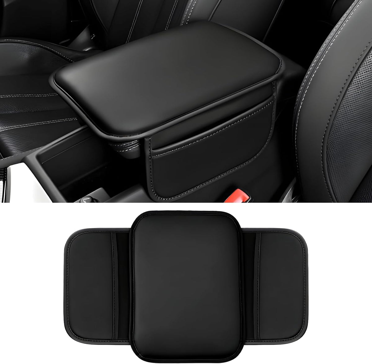 Coussin d'Accoudoir de Voiture avec Poches de Rangement - وسادة مسند ذراع السيارة المريحة مع جيوب تخزين