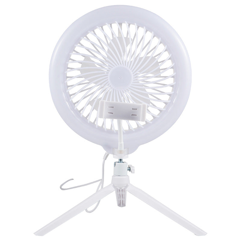 Anneau Lumineux LED RGB et Ventilateur avec Support Flexible - مصباح حلقة للتصوير الاحترافي مع مروحة