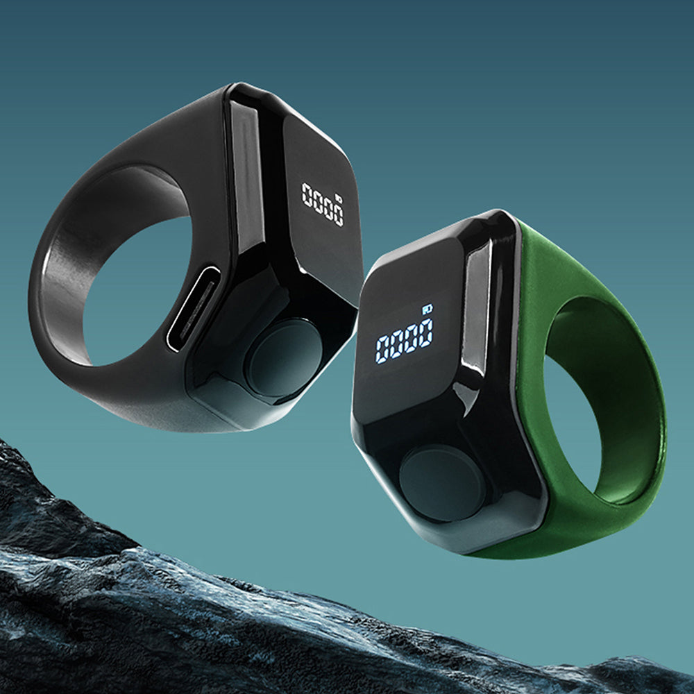 Anneau de Zikr Intelligent avec Bluetooth Ecran OLED - خاتم التسبيح الذكي يعمل مع تطبيق بلوتوث