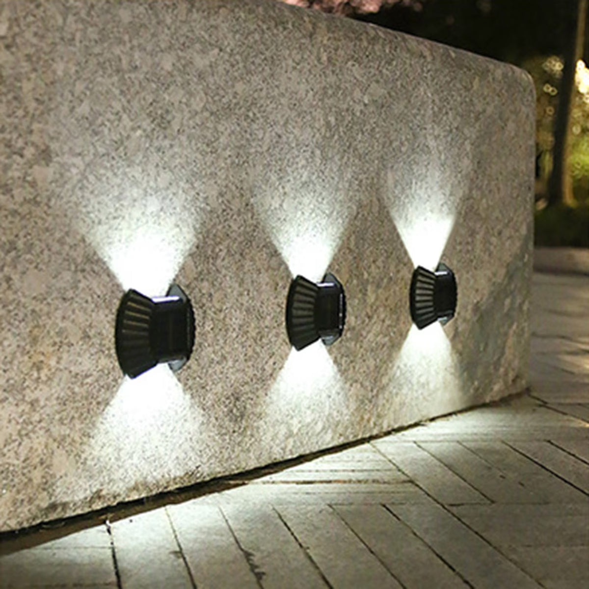 Appliques Murales Solaires Up & Down (Pack de 4Pcs) - طقم مصابيح حائط شمسية ذكية (4 قطع)