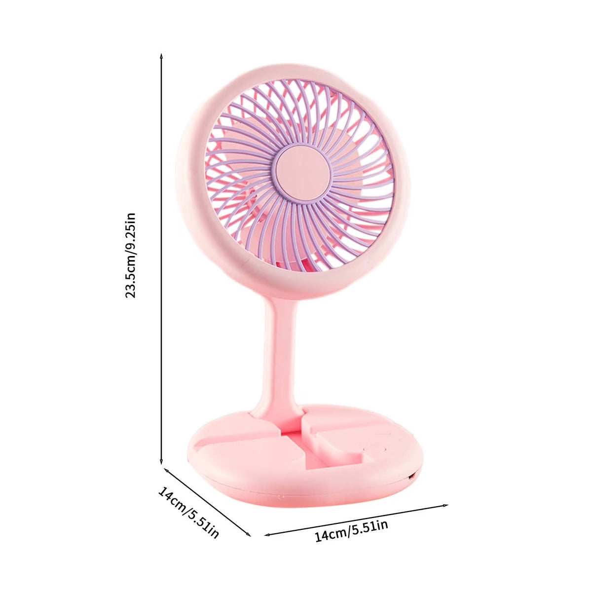 Ventilateur Pliable Rechargeable avec Support Téléphone - مروحة مكتب ويد قابلة للطي مع حامل هاتف