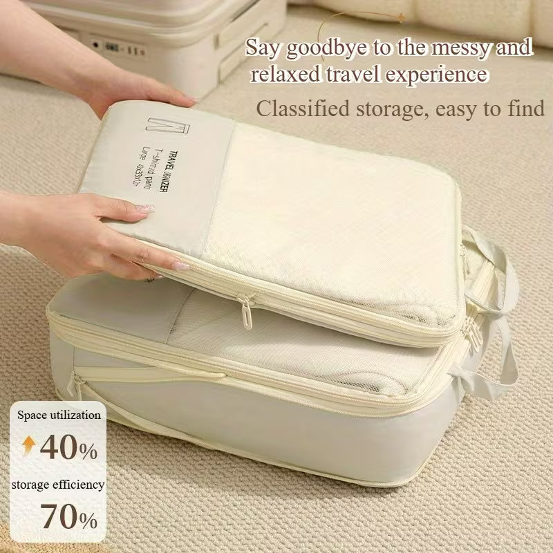 Kit de 6 Organisateurs de Voyage pour Valise - مجموعة منظمات حقائب السفر الاحترافية (6 قطع)