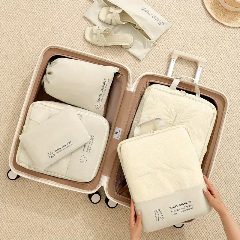 Kit de 6 Organisateurs de Voyage pour Valise - مجموعة منظمات حقائب السفر الاحترافية (6 قطع)