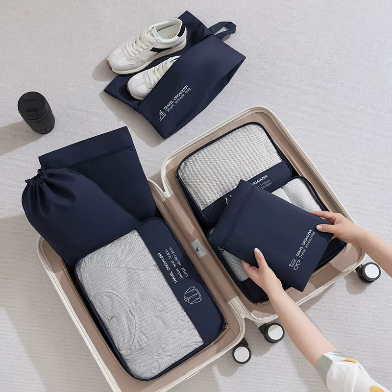 Kit de 6 Organisateurs de Voyage pour Valise - مجموعة منظمات حقائب السفر الاحترافية (6 قطع)
