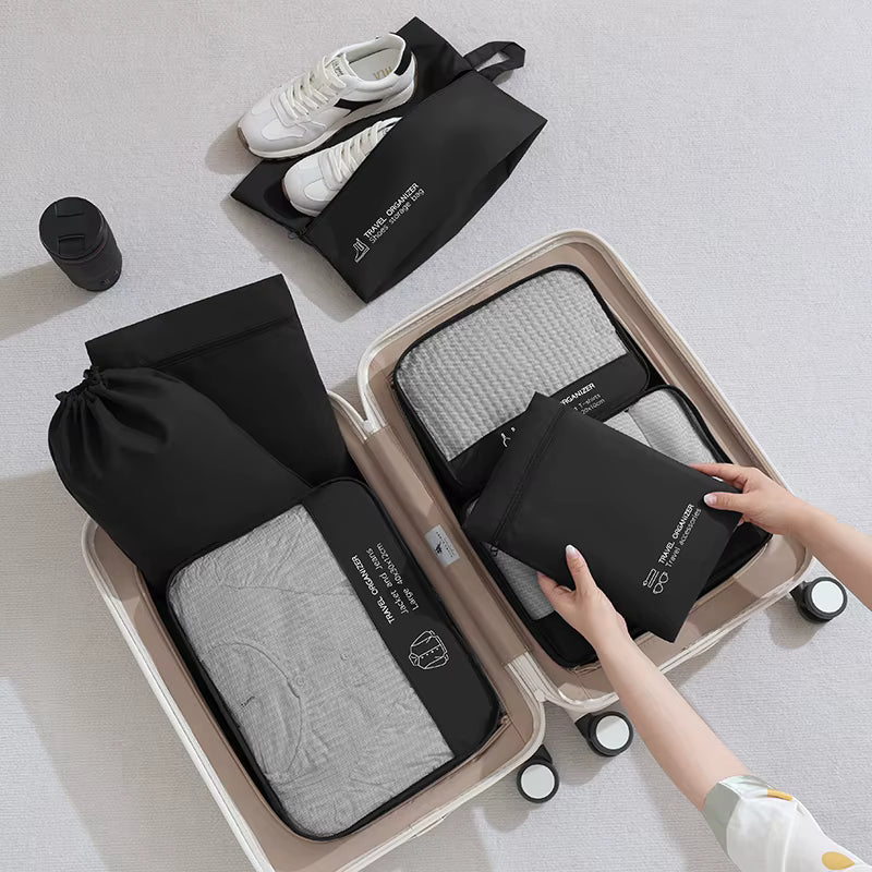 Kit de 6 Organisateurs de Voyage pour Valise - مجموعة منظمات حقائب السفر الاحترافية (6 قطع)