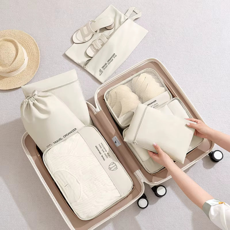 Kit de 6 Organisateurs de Voyage pour Valise - مجموعة منظمات حقائب السفر الاحترافية (6 قطع)