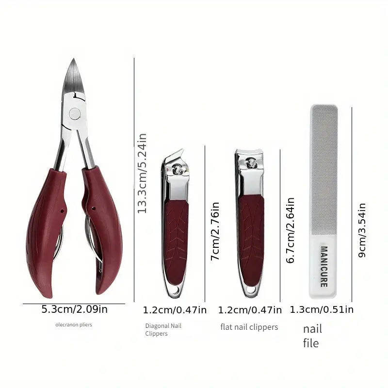 Kit de Manucure et Pédicure Professionnel (4 Pièces) - طقم العناية بالأظافر والمانيكير المكون من 4 قطع