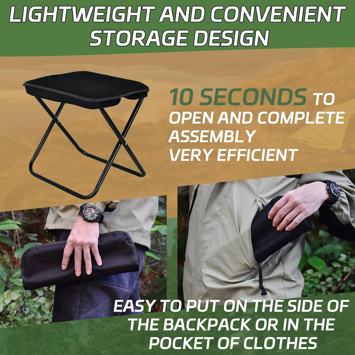 Tabouret de Camping Pliable et Ultra-Léger - كرسي التخييم المحمول القابل للطي