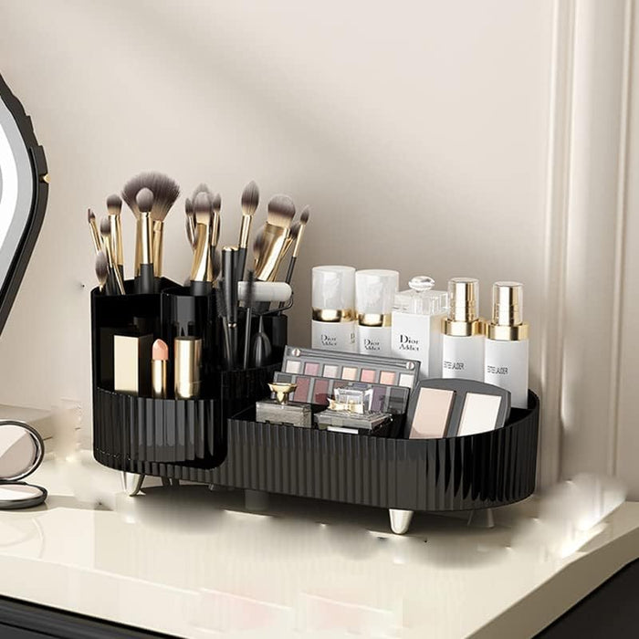 Organisateur de Maquillage Rotatif à 360° Deux Zones - منظم المكياج والأدوات الدوار 360 درجة