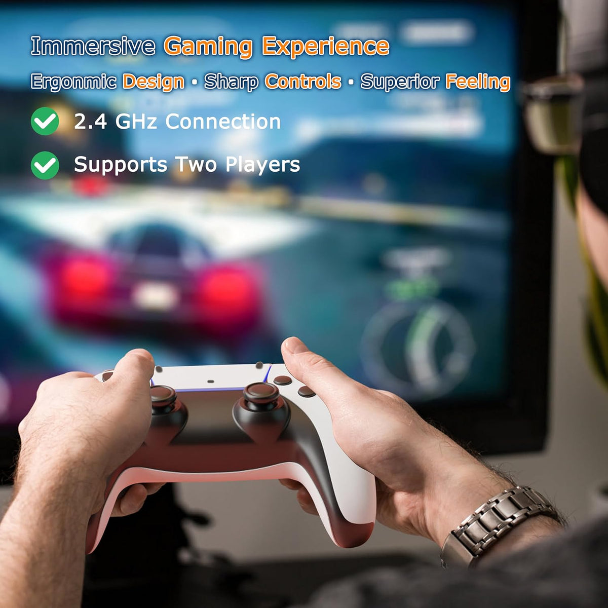 TV Box & Game Console M77 Ultra HD avec Deux Manettes et Télécommande - جهاز الترفيه والألعاب المتكامل