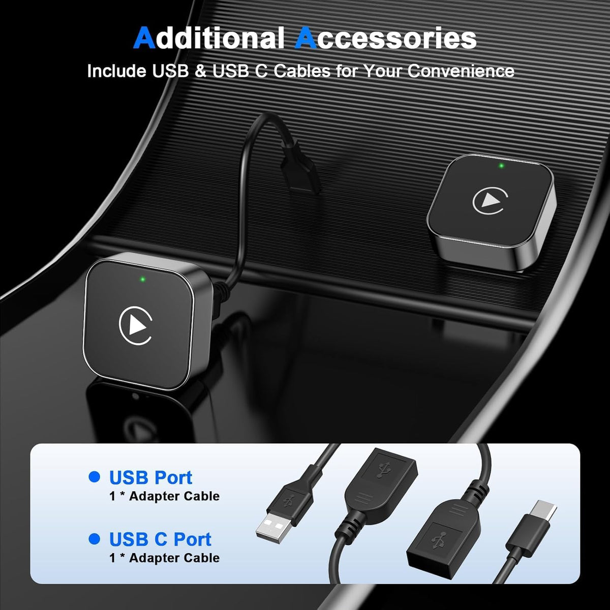 Adaptateur Sans Fil CarPlay et Android Auto pour Voitures - محول السيارة الذكي 2 في 1