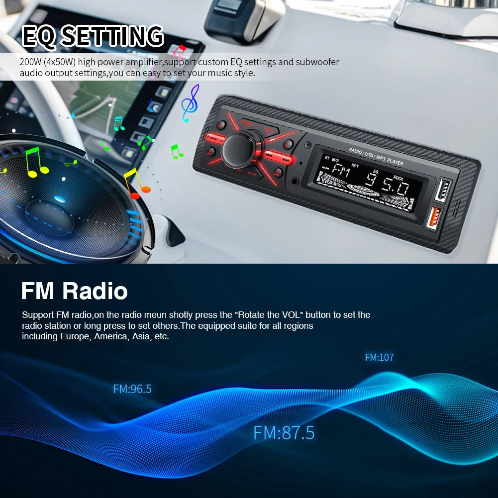Autoradio MP3 Multimedia Player 1 DIN Bluetooth - جهاز راديو ومشغل وسائط السيارات مزود ببلوتوث