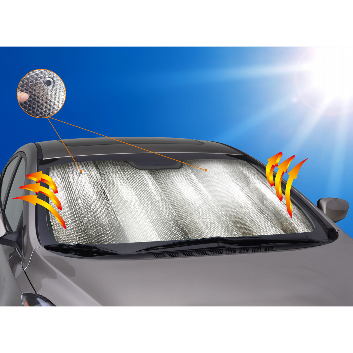 Pare-soleil Réflecteur pour Pare-brise de Voiture - مظلة الزجاج الأمامي العاكسة والواقية من الحرارة