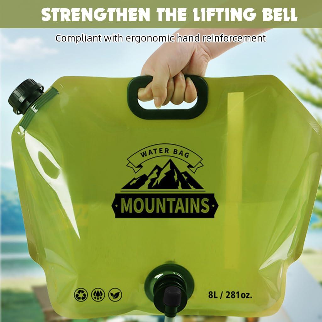 Réservoir d'Eau Pliable 8L Portable pour Camping et Randonnée - خزان مياه قابل للطي سعة 8 لتر للرحلات والخرجات